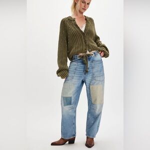 Free People We The Free moxie Denim Patchwork Jeans